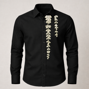 Black Printed Casual Shirt for Men