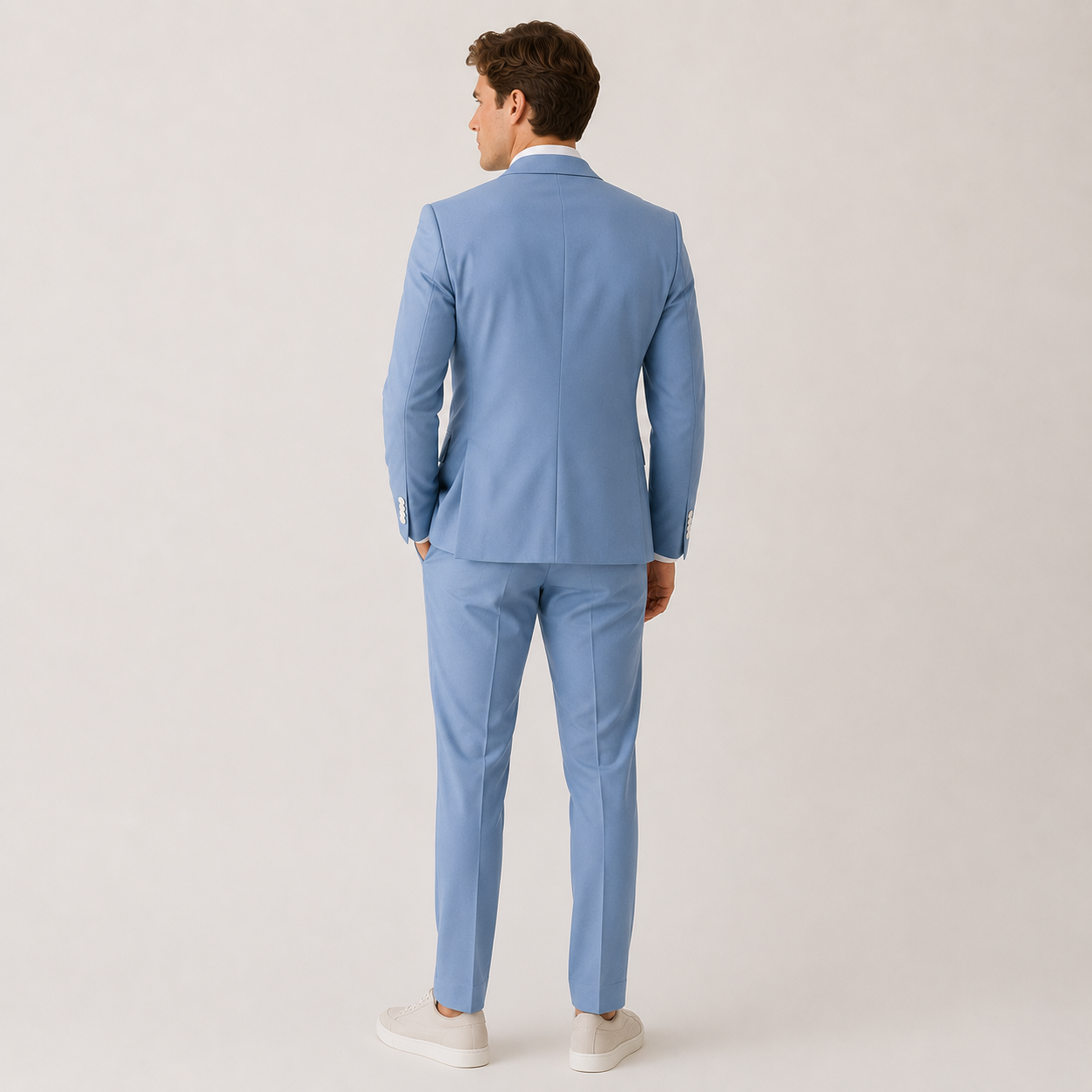Men’s Premium Sky Blue Slim Fit Suit Set – Modern Formal Wear - Image 3
