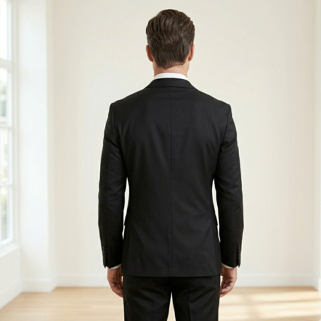 Men's Classic Black Formal Suit Set - Image 3