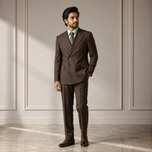 Royal Brown Double-Breasted Suit